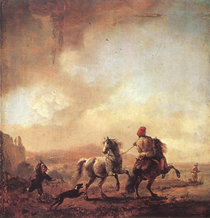 WOUWERMAN, Philips Two Horses er Sweden oil painting art